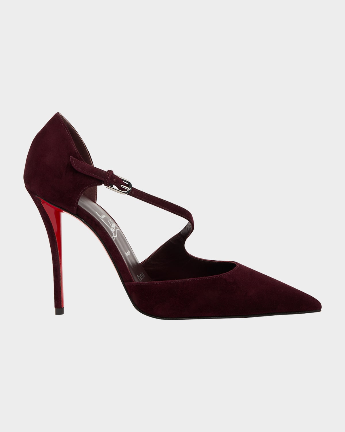 Christian Louboutin Miss Ziggyta Suede Red Sole Pumps
