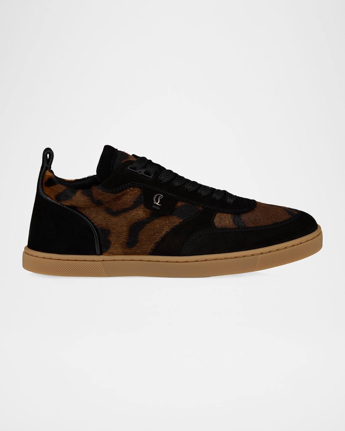 Christian Louboutin Tutti Rui Donna Red Sole Low-top Sneakers In Brown