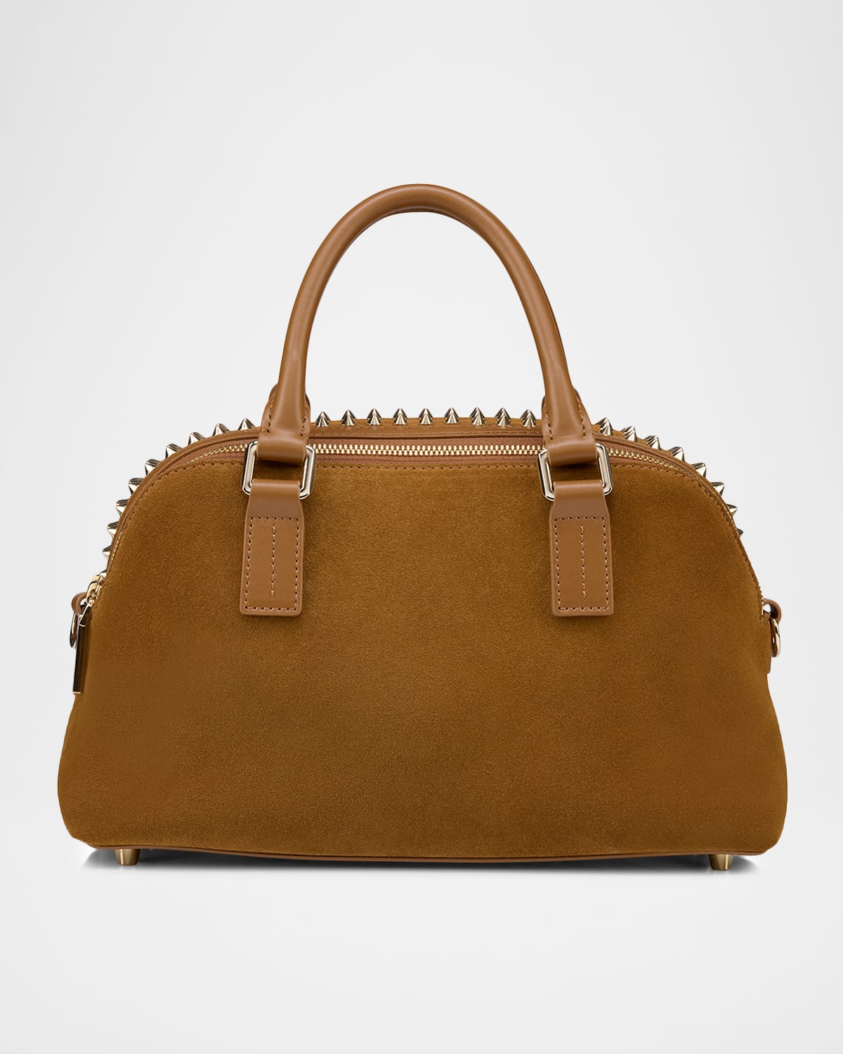 Christian Louboutin Funky Spike Bowling Bag In Suede