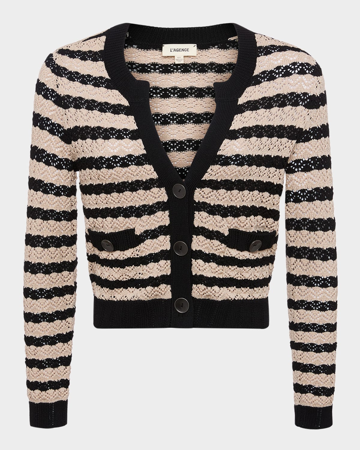 Shop L Agence Orla Pointelle Knit Cardigan