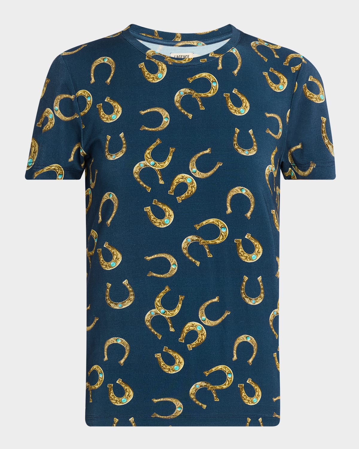 L Agence Ressi Short-sleeve Horseshoe Tee