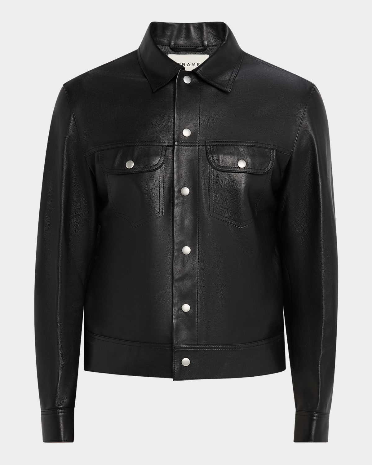 Men's Leather Trucker Jacket