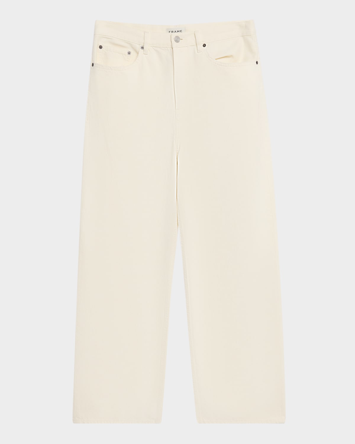 Frame Mens Baggy Jeans In Off White Grind