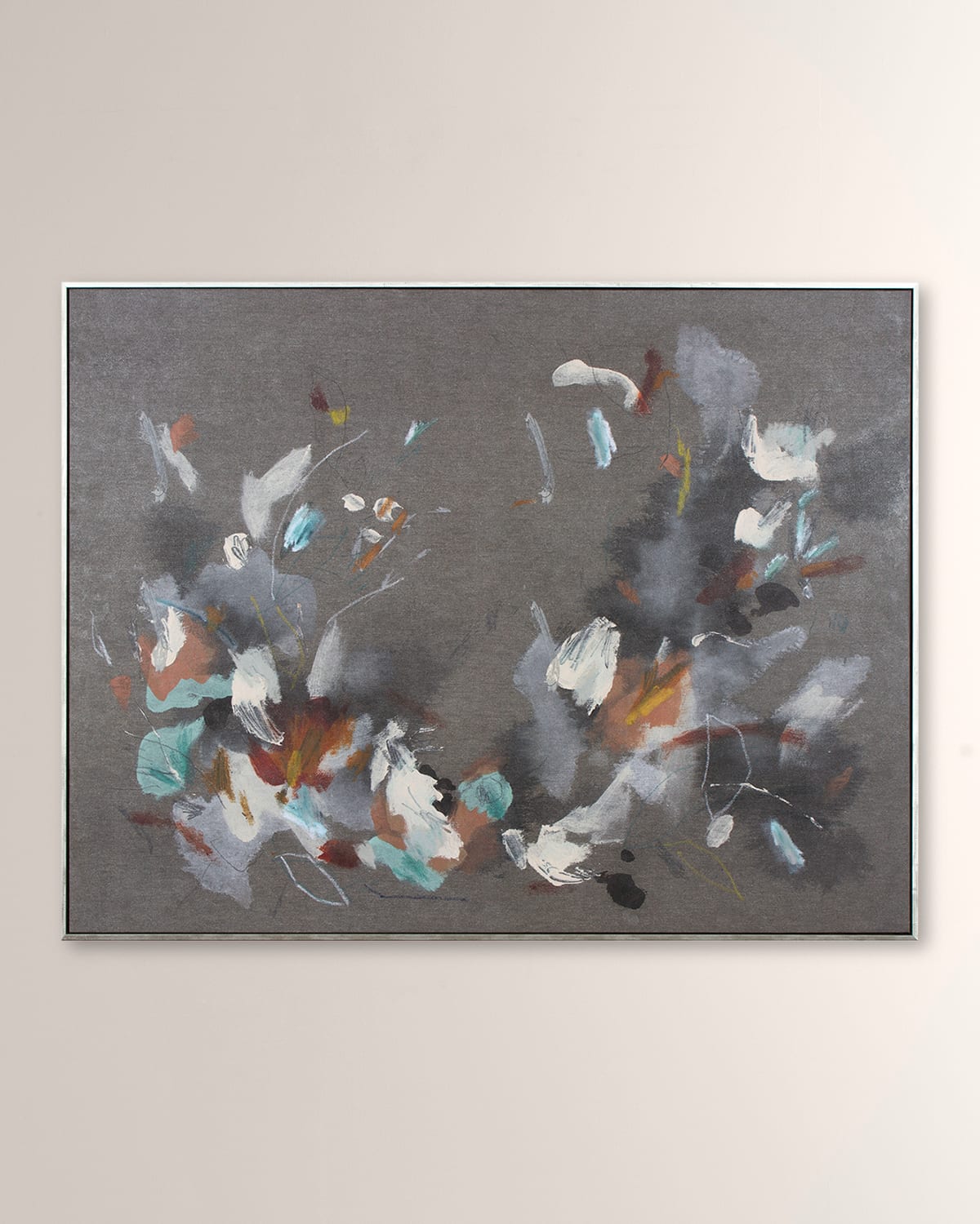 Shadow Catchers Nocturnal Blooms I Framed Giclee On Canvas, 60" X 46"