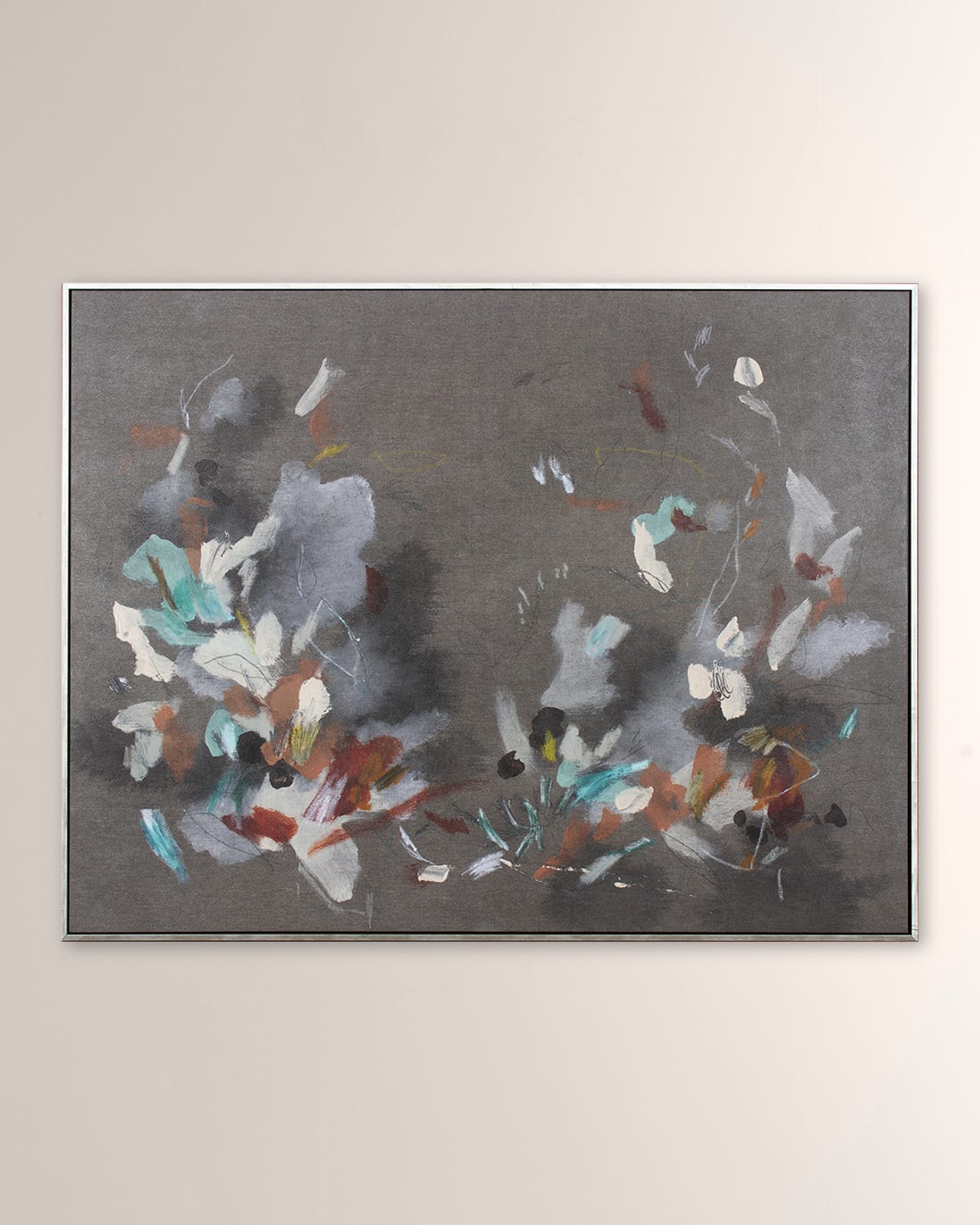 Shadow Catchers Nocturnal Blooms Ii Framed Giclee On Canvas, 60" X 46"