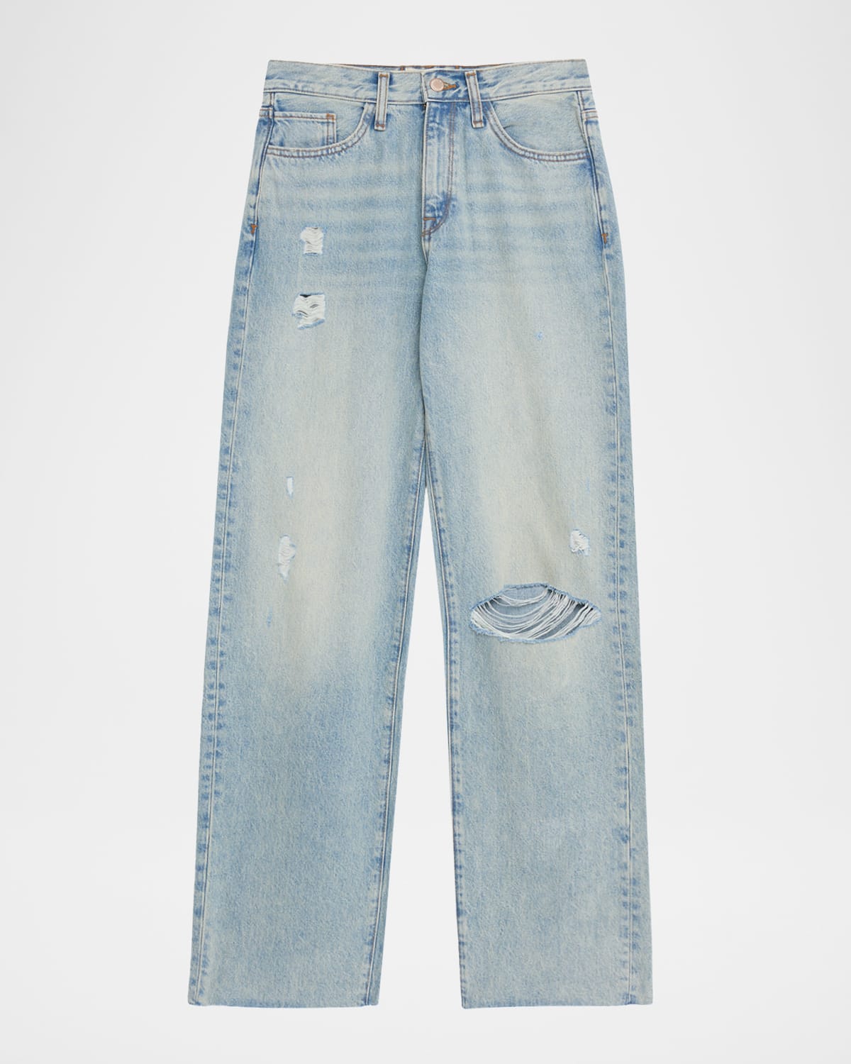 Triarchy Birkin Distressed Mid-rise Jeans In Blue