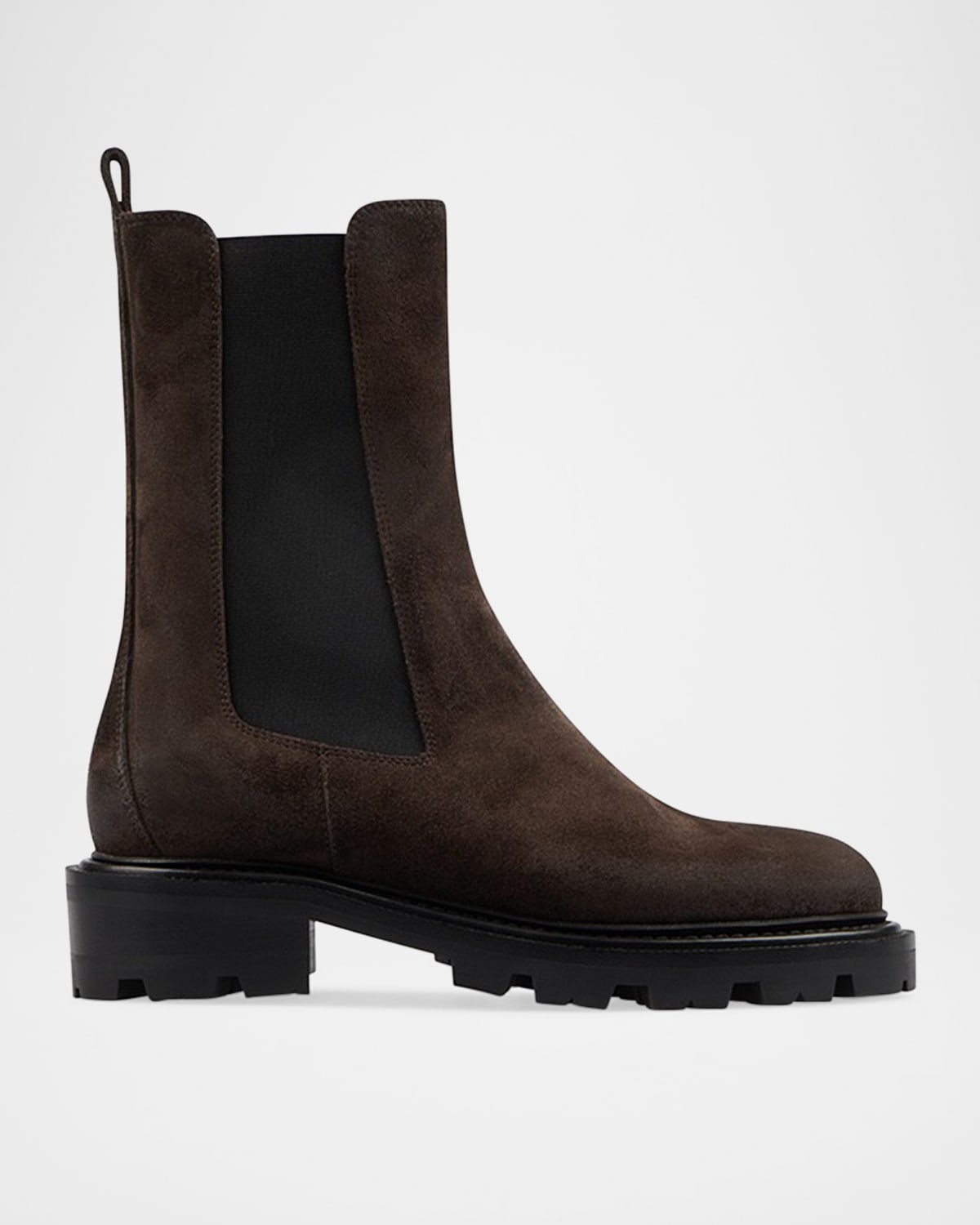 Paris Texas Suede Lug-sole Chelsea Boots In Brown