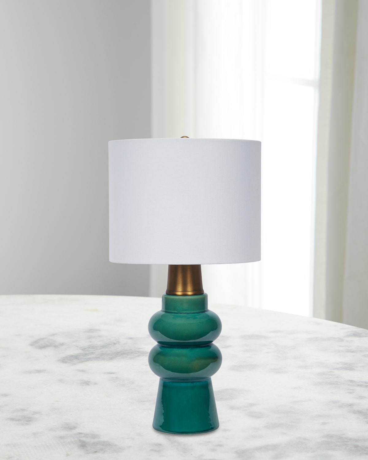 Old World Design Rhodes 28" Table Lamp In Green
