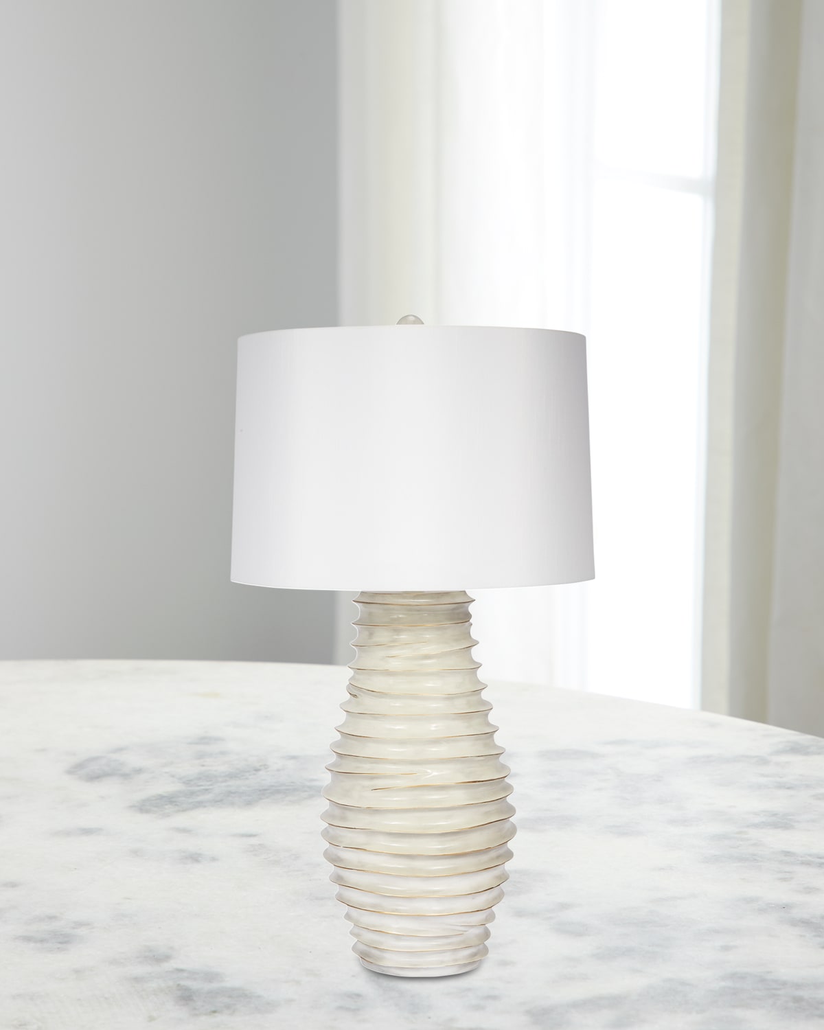 Old World Design Elias 31.5" Table Lamp In White