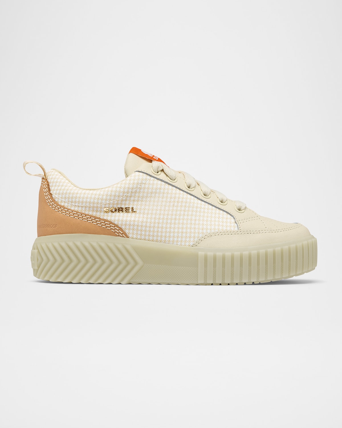 Ona Ave Check Mixed Leather Sneakers