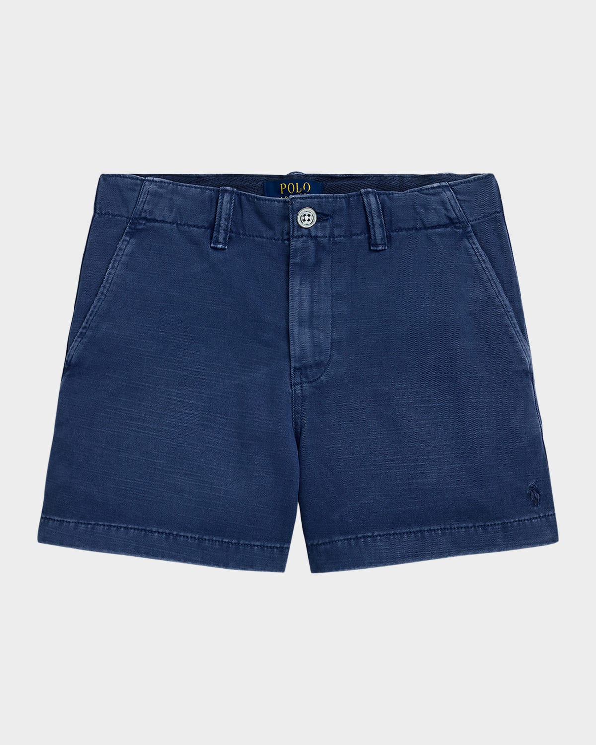 RALPH LAUREN BOY'S CHINO EMBROIDERED SHORTS 