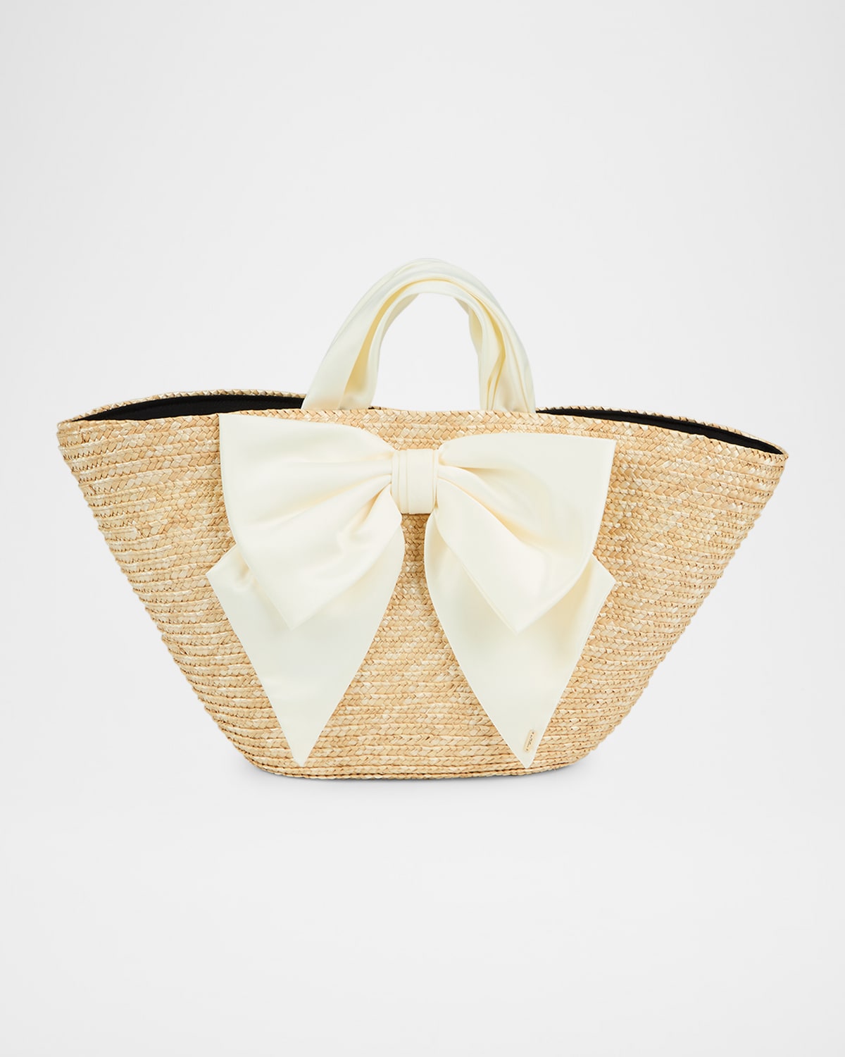 Carlotta Straw Bow Tote Bag