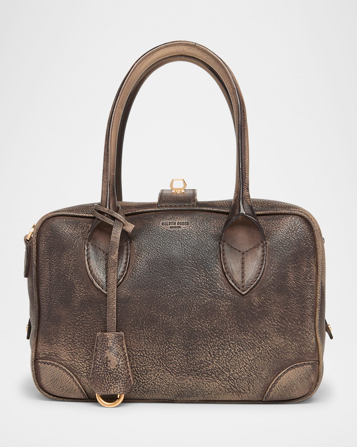 Golden Goose Vita Faded Leather Shoulder Bag