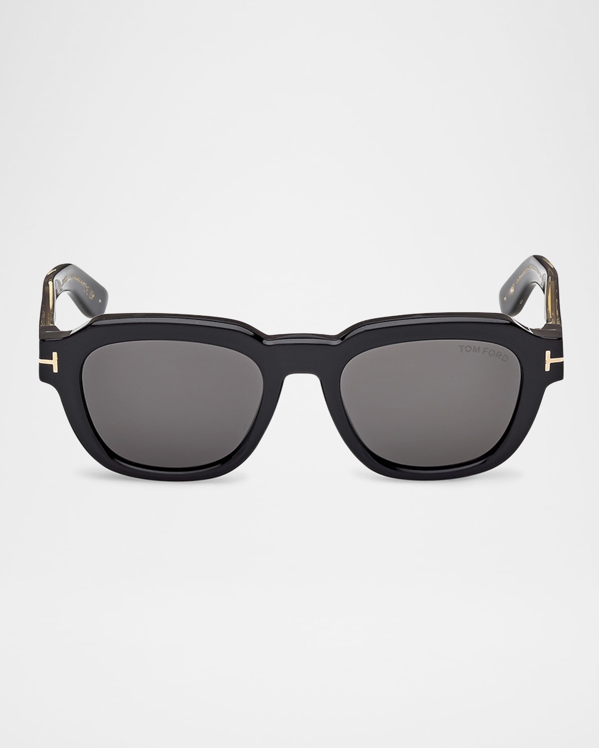 Tom Ford Men's Icon Collection Acetate Square Sunglasses In Shiny Black