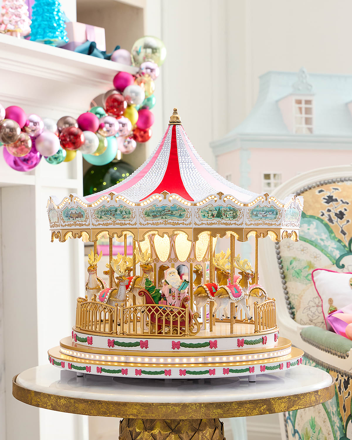 Mr. Christmas 2025 Sugarplum Swarovski Carousel Christmas Decoration In Multi
