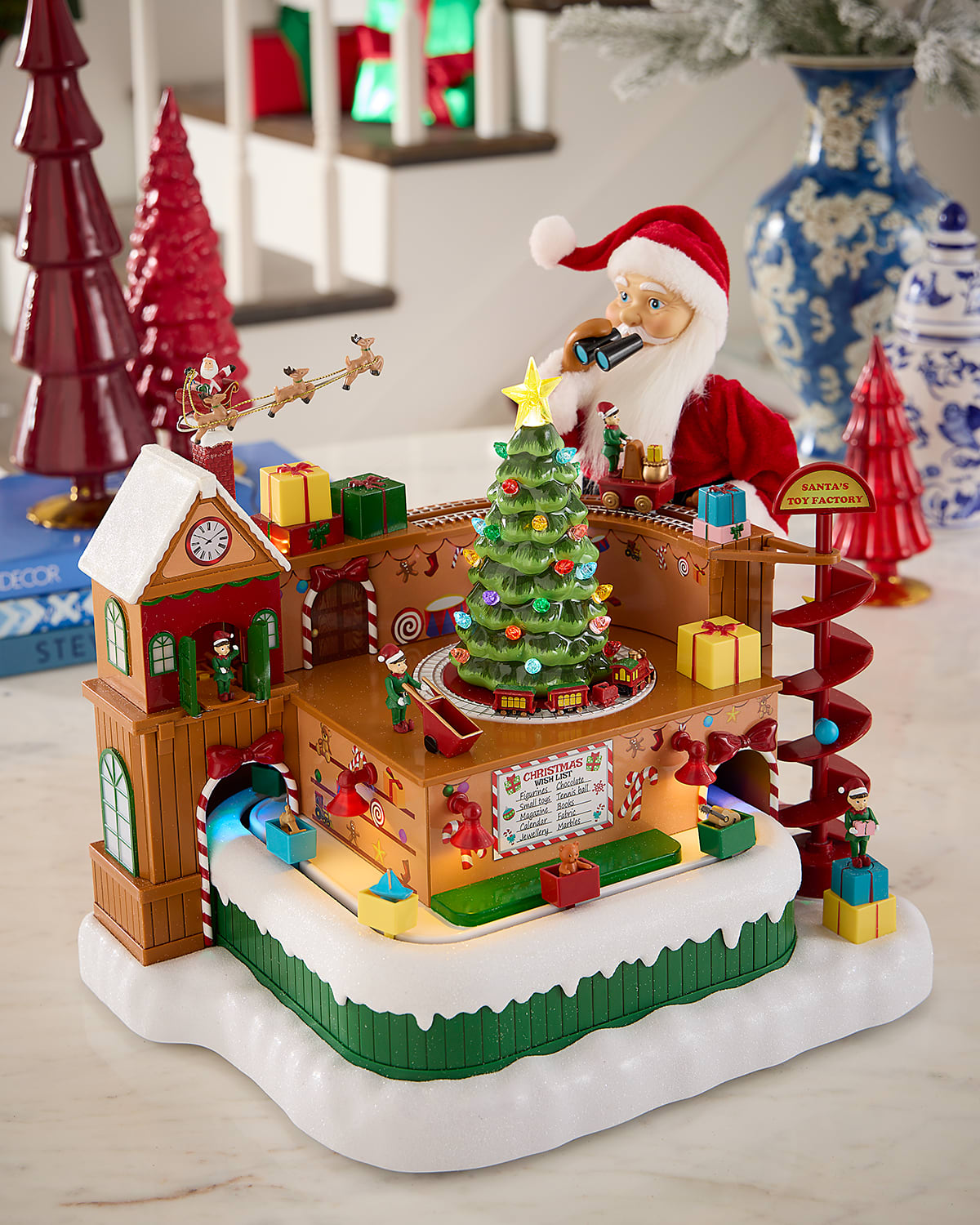 Mr. Christmas Santa's Toy Factory Christmas Decor In Multi
