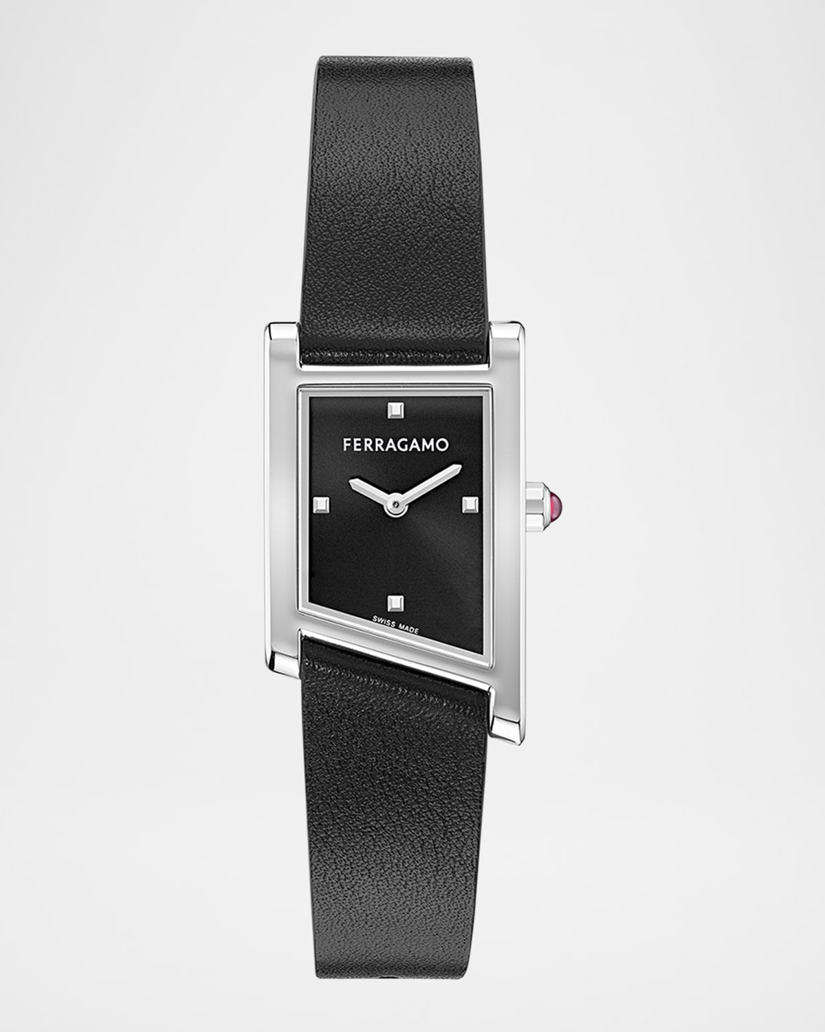 Portrait 20X20MM Stainless Steel Leather Watch
