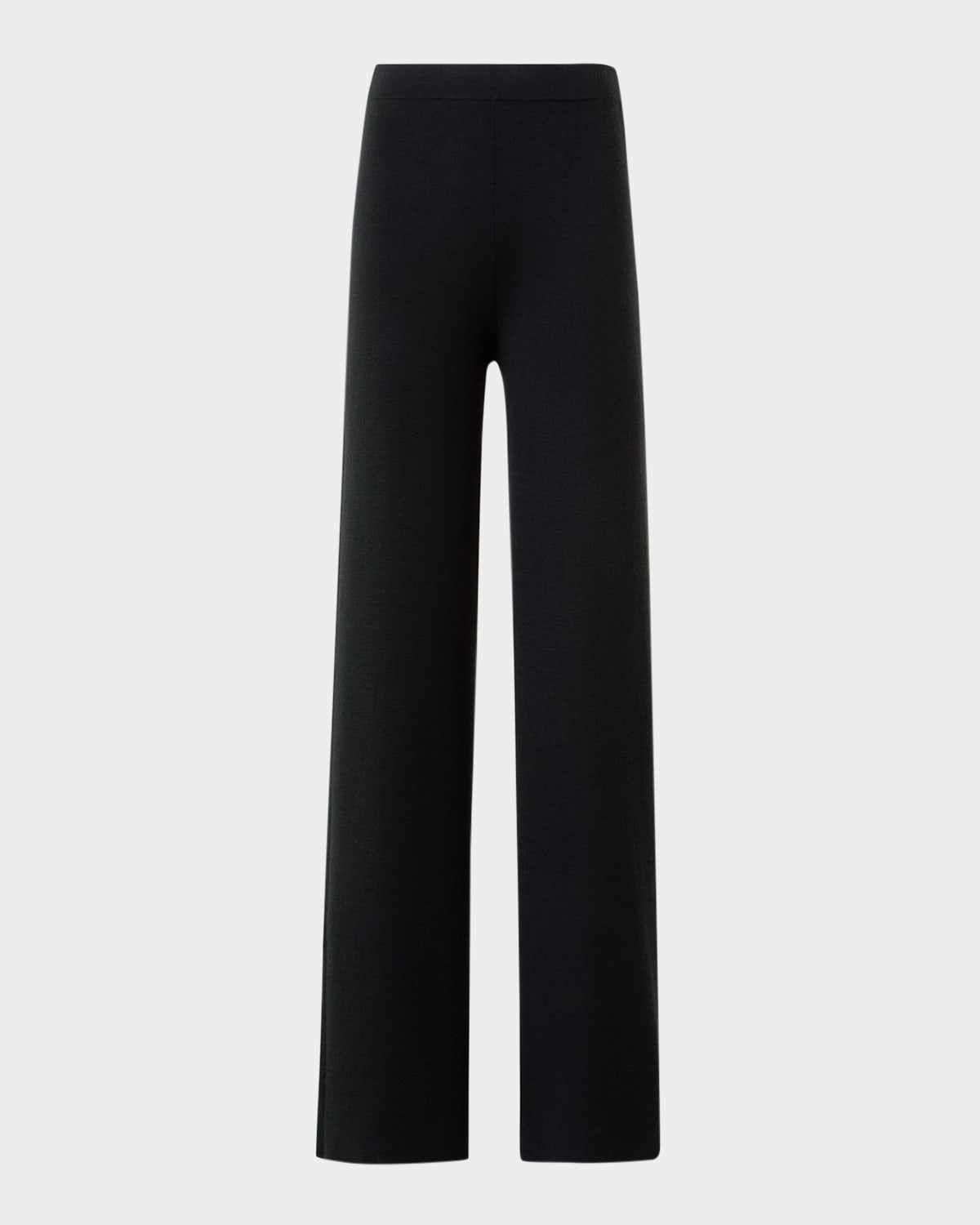 Akris Carole Straight-leg Wool Double-face Pants In Black