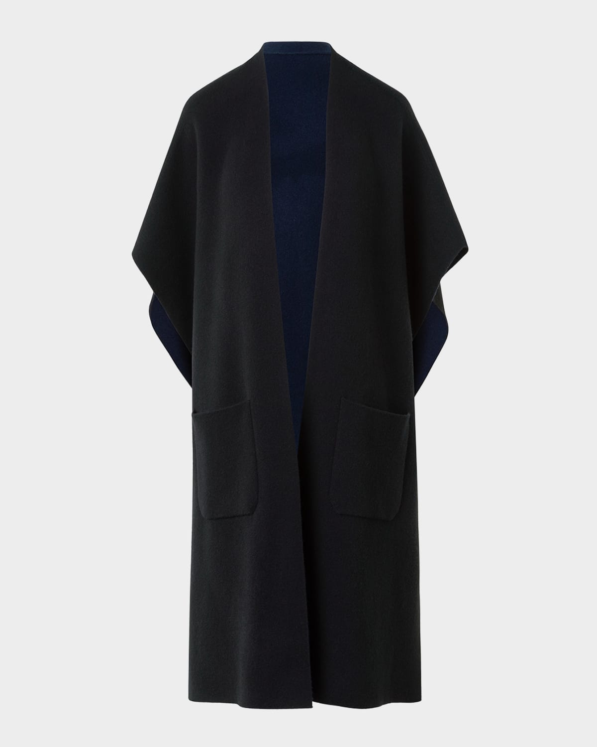 Akris Bicolor Cashmere Double-face Knit Cape