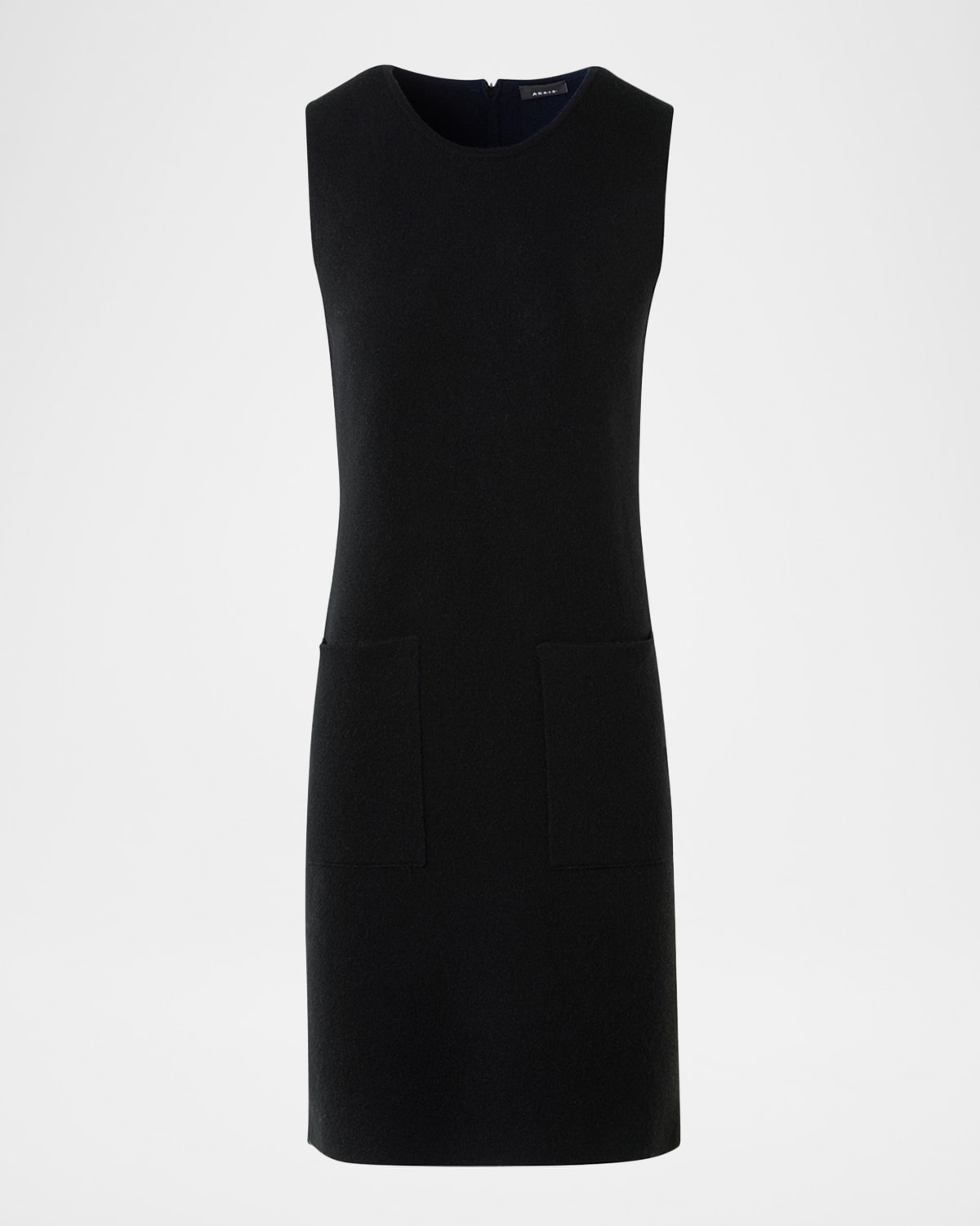Akris Cashmere Double-face Knit Sleeveless Dress In Black