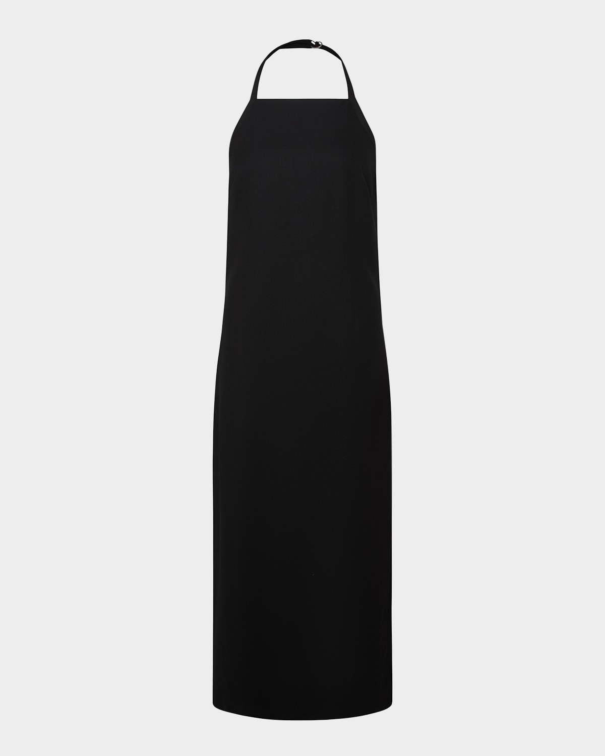 Vince Halter Neck Apron Midi Dress In Black
