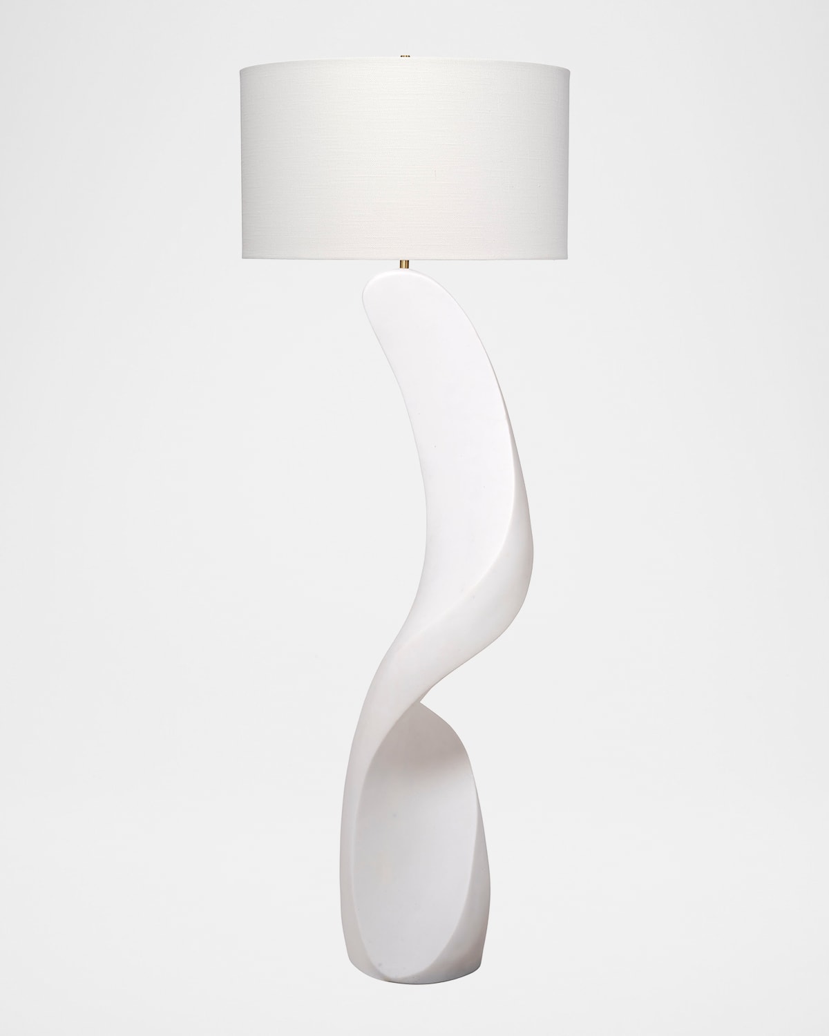 Jamie Young Cobra Ricestone Floor Lamp With Linen Shade