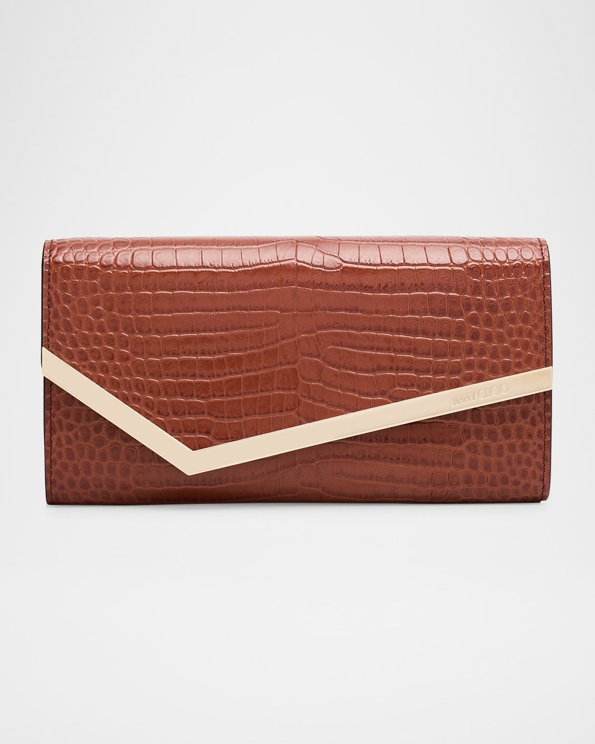 Emmie Embossed Leather Clutch Bag