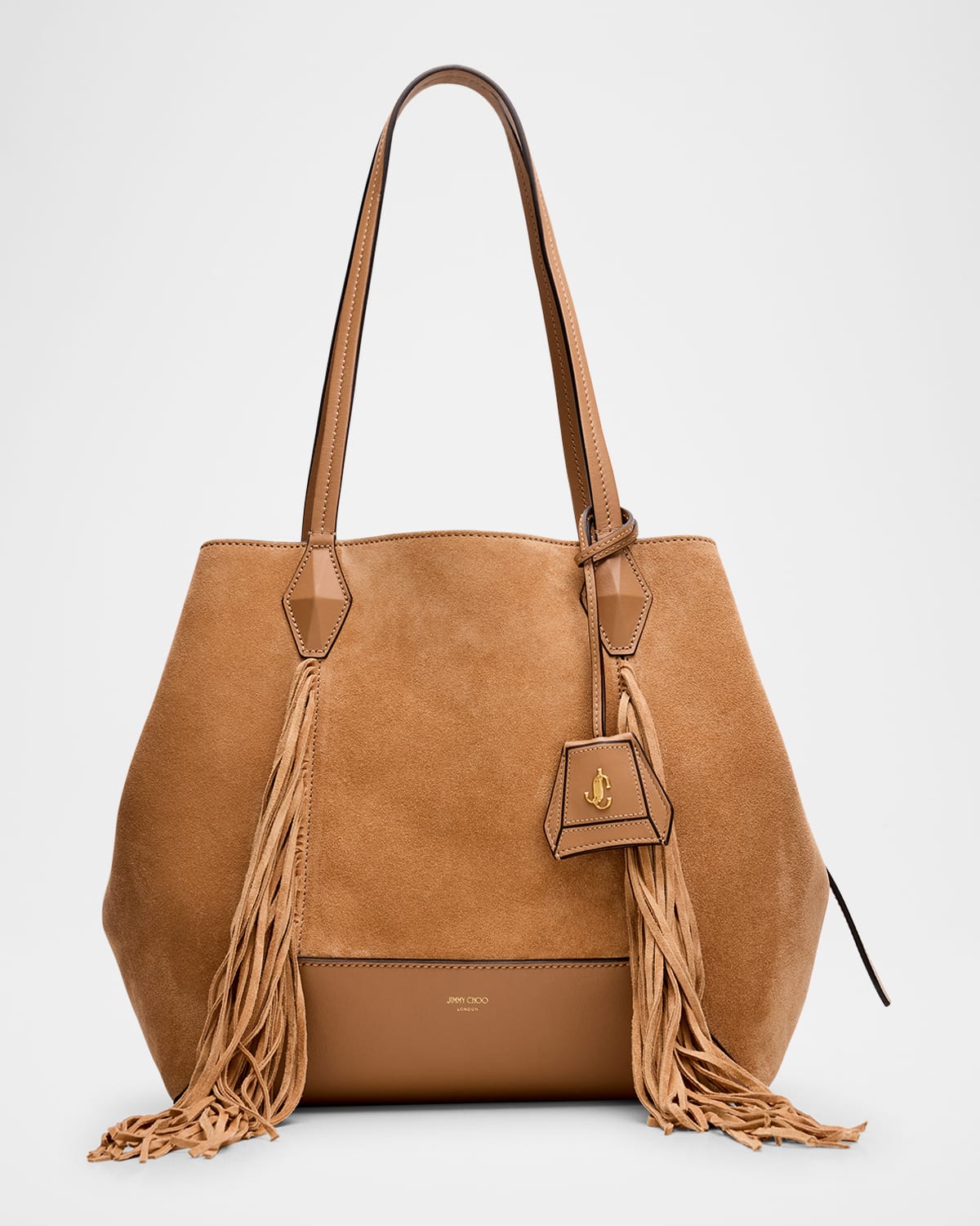 Jimmy Choo Diamond Medium Fringe Suede Tote Bag