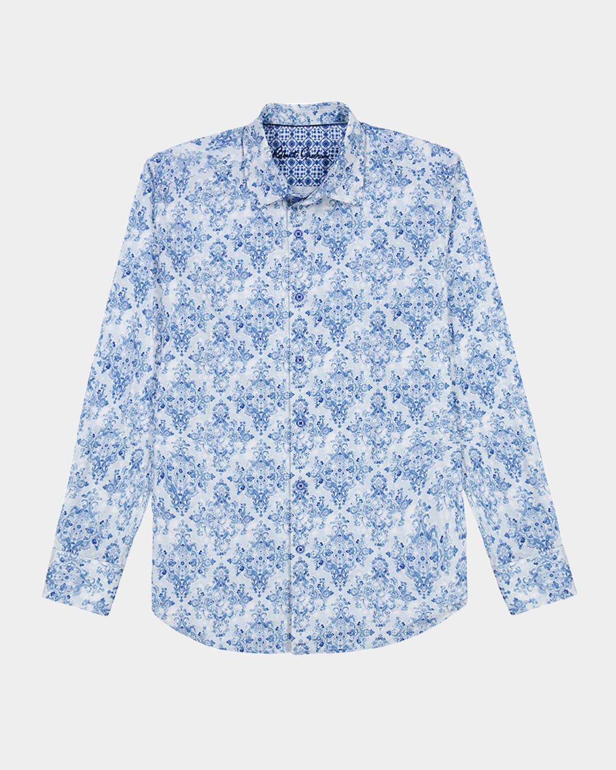 Robert Graham Faded Floral Button-up Shirt In Blue