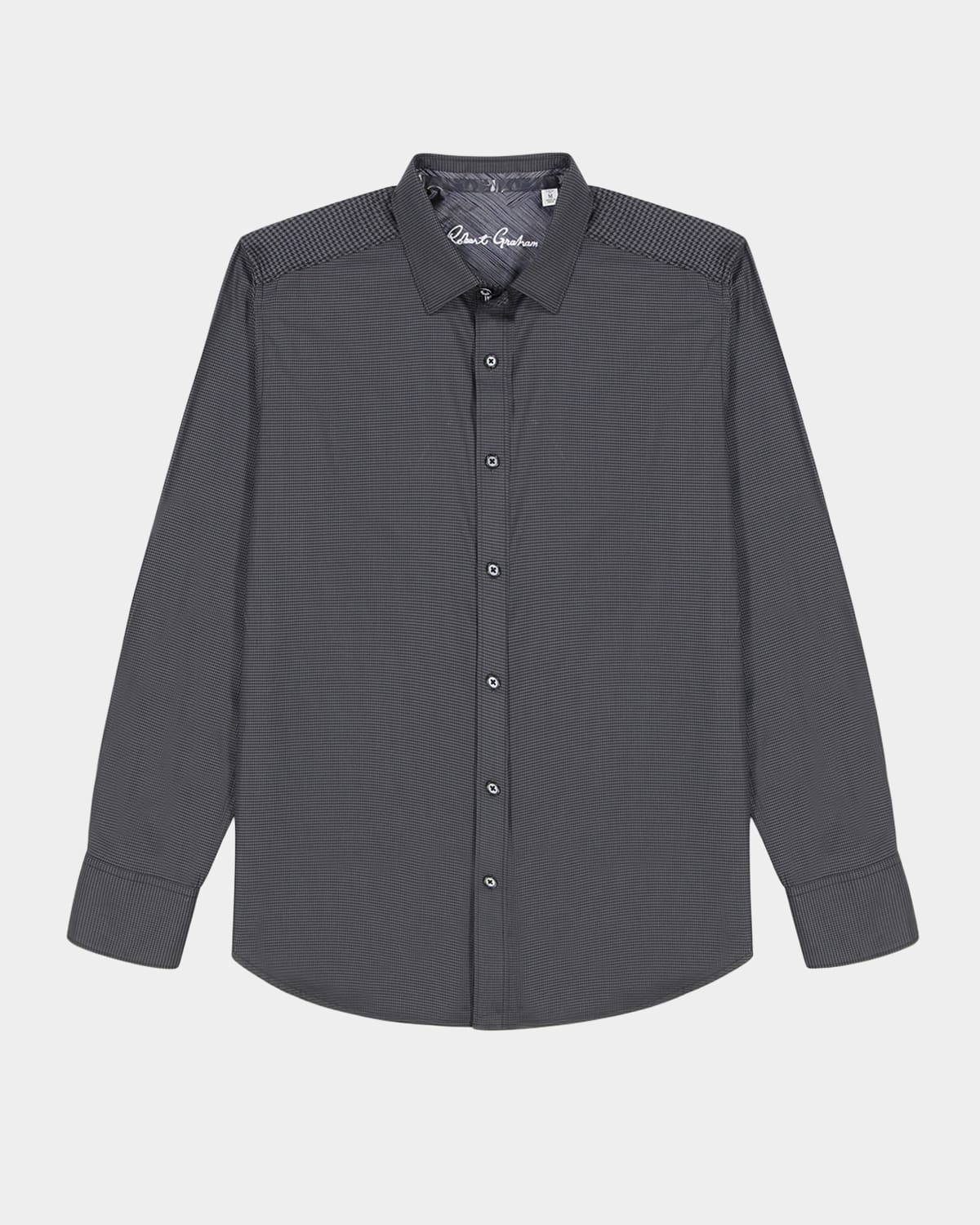 Robert Graham Kenmare Long Sleeve Stretch Cotton Button-up Shirt In Gray