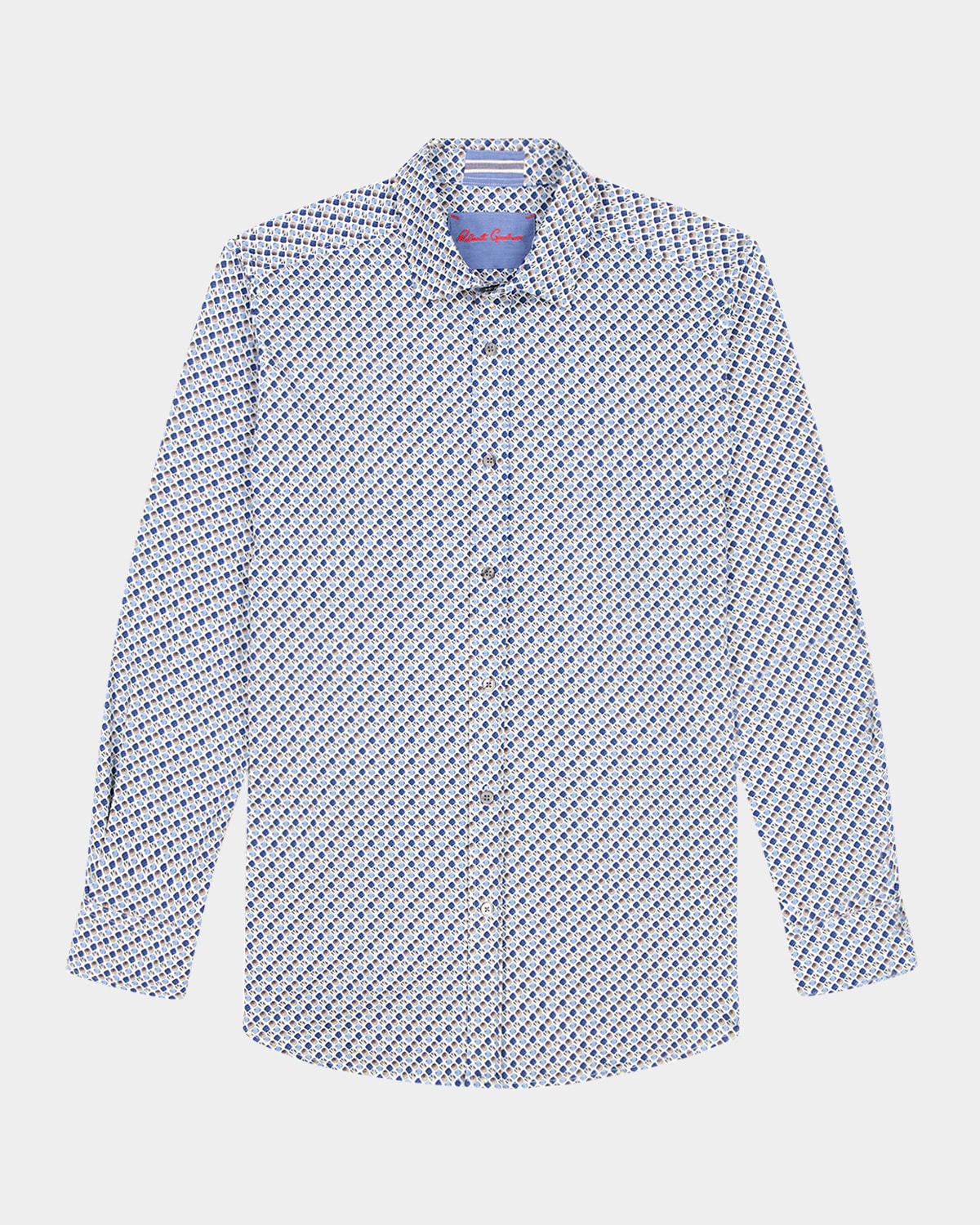 Robert Graham Cooper Geo Stretch Cotton Button-up Shirt In Multi