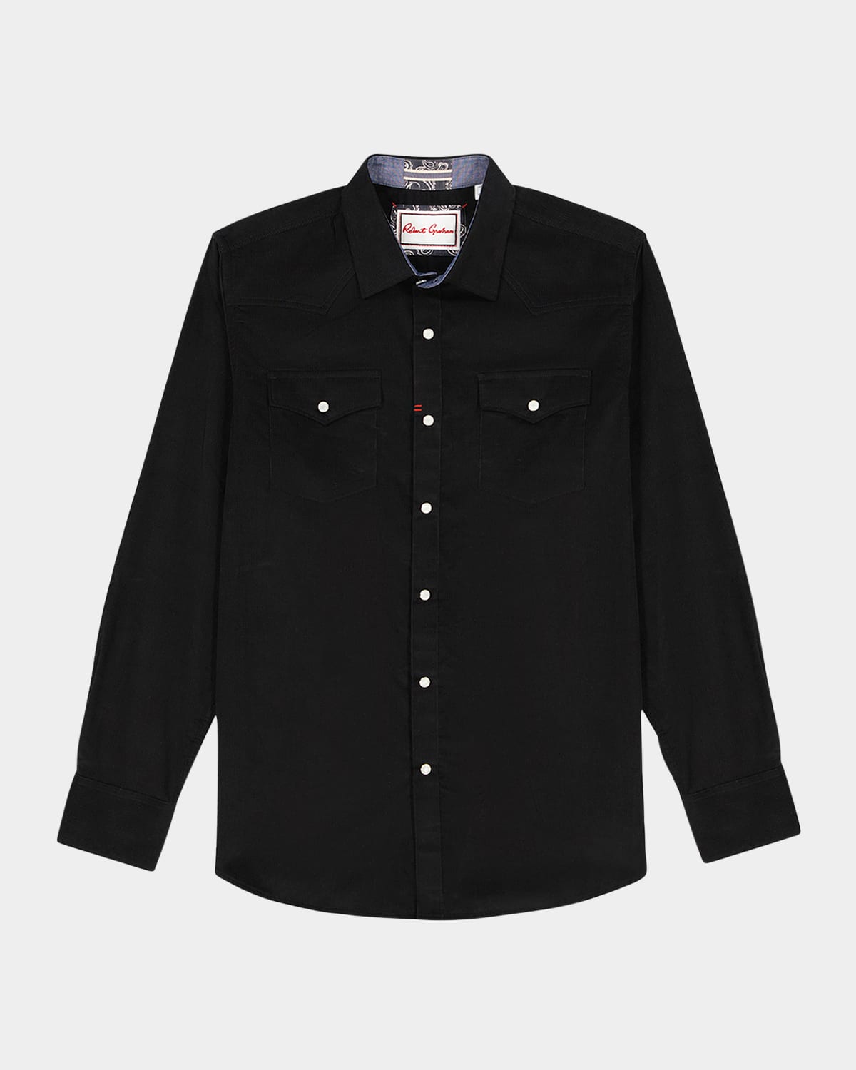 Robert Graham Men's Wyatt Western Snap-front Sport Shirt In Black