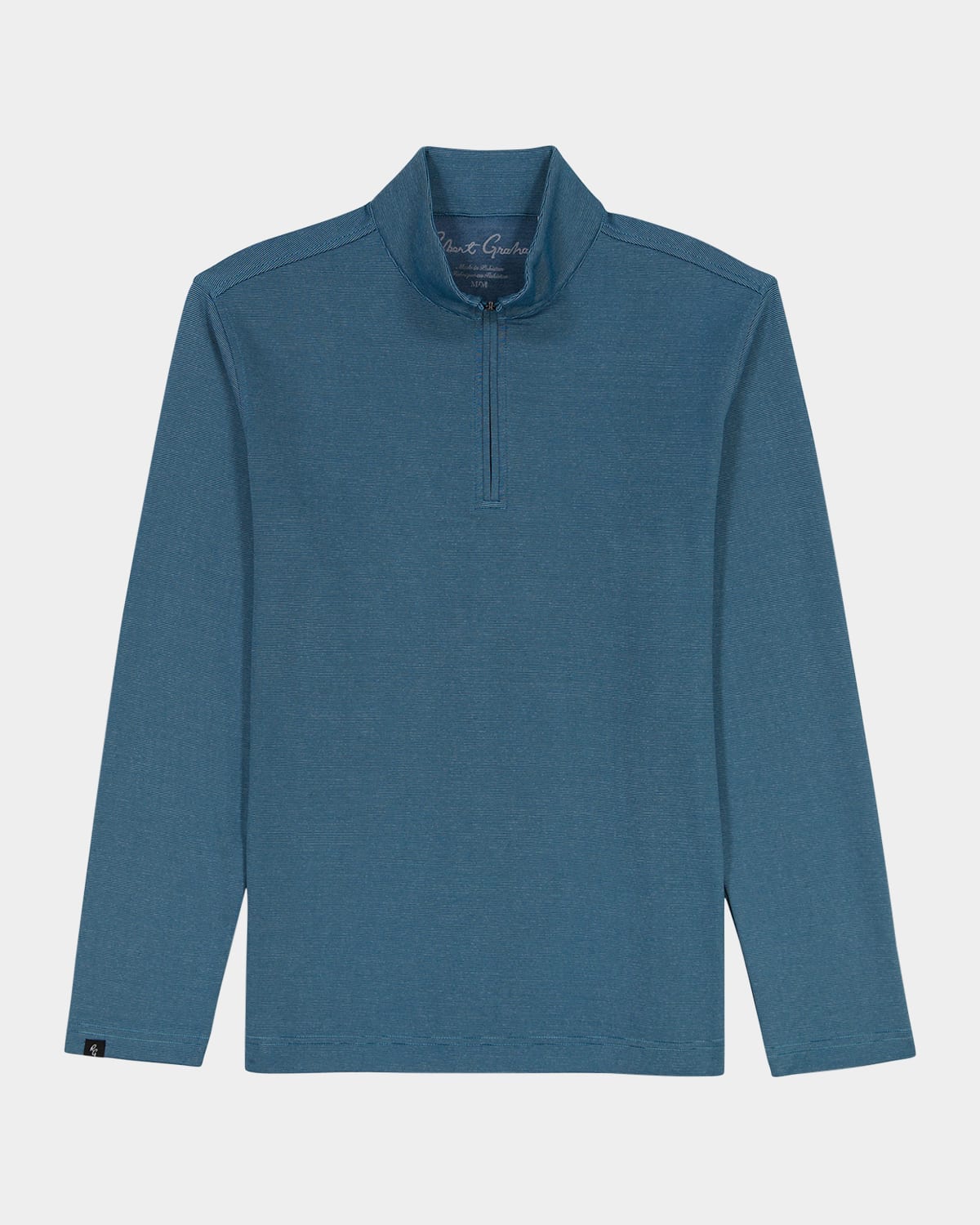 Robert Graham Men's Troland Stripe Quarter-zip Sweater In Green