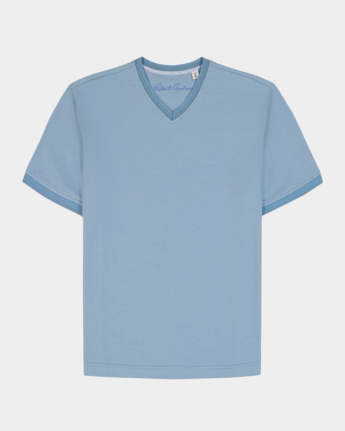 Robert Graham Men's Holton V-neck Knit T-shirt In Blue