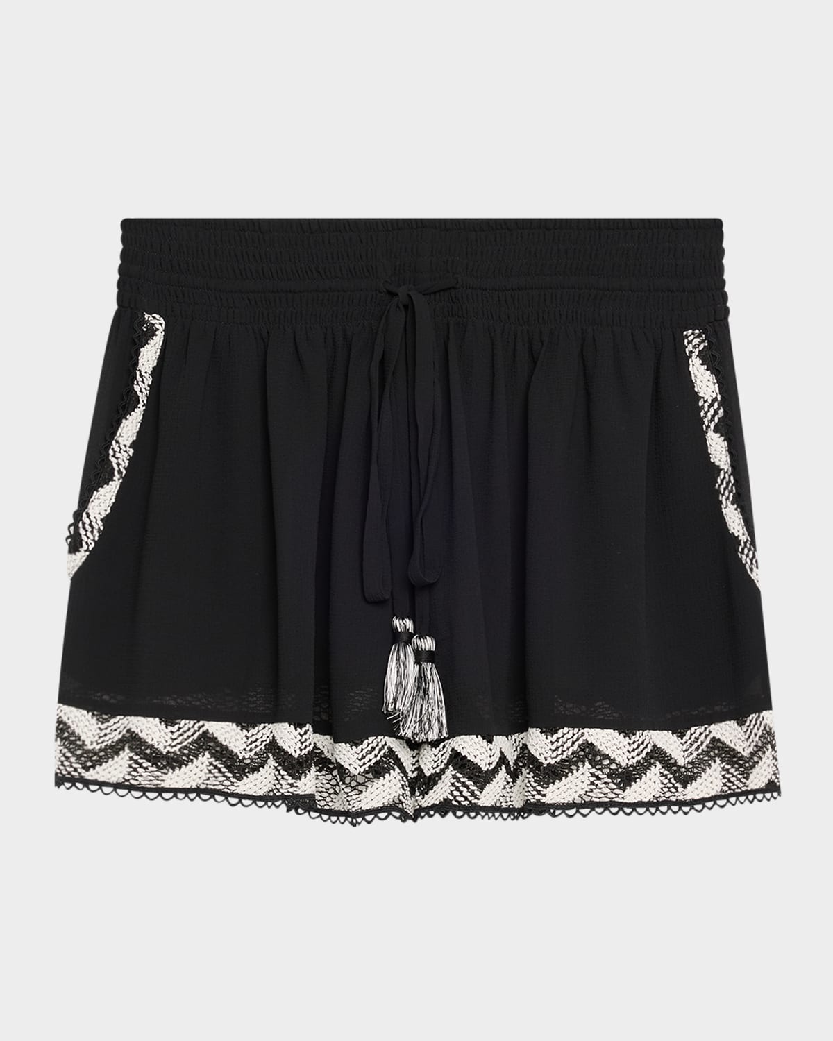 RAMY BROOK HANK SHEER DRAWSTRING SHORTS 