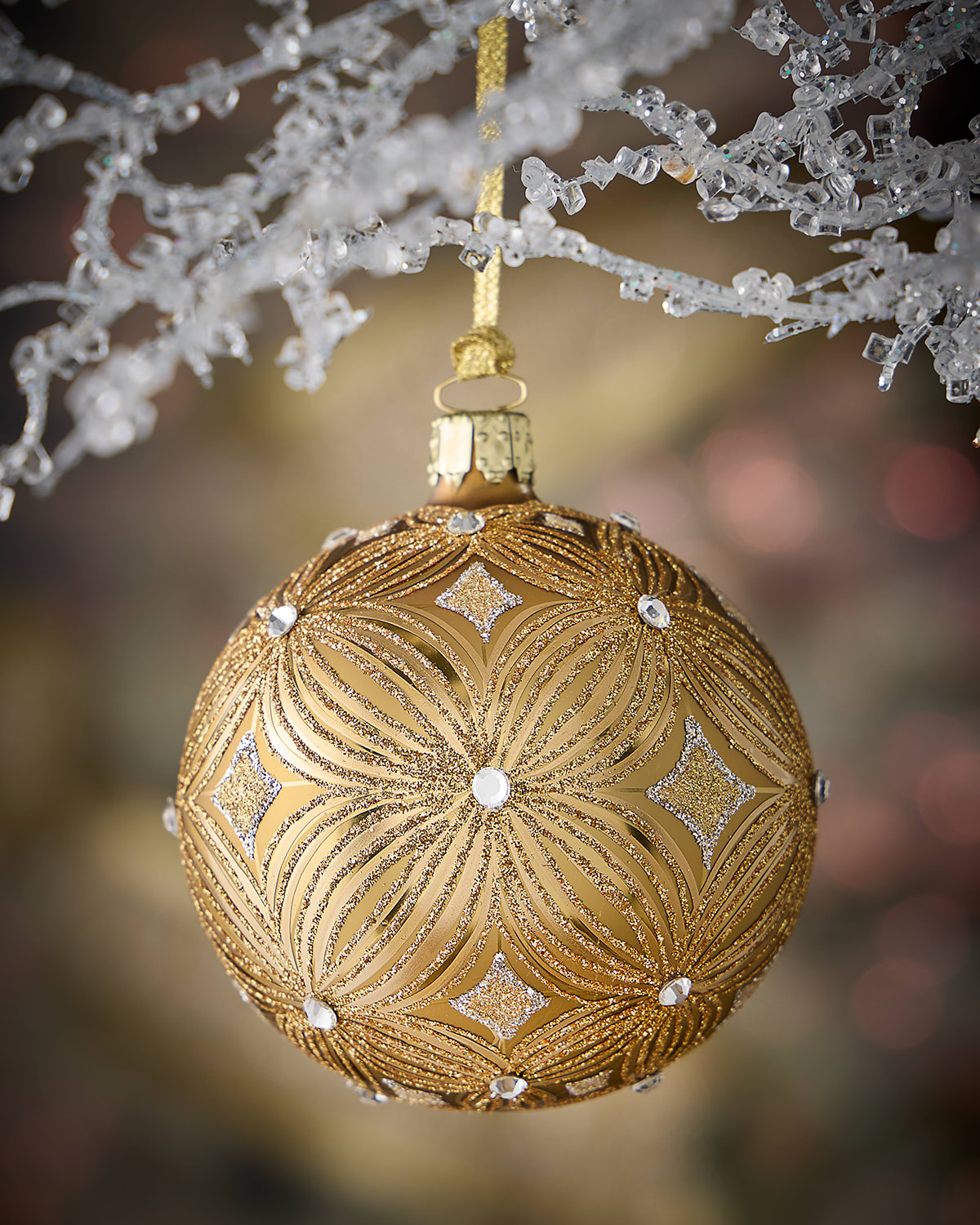 Neiman Marcus Golden Halo Glass Ornament