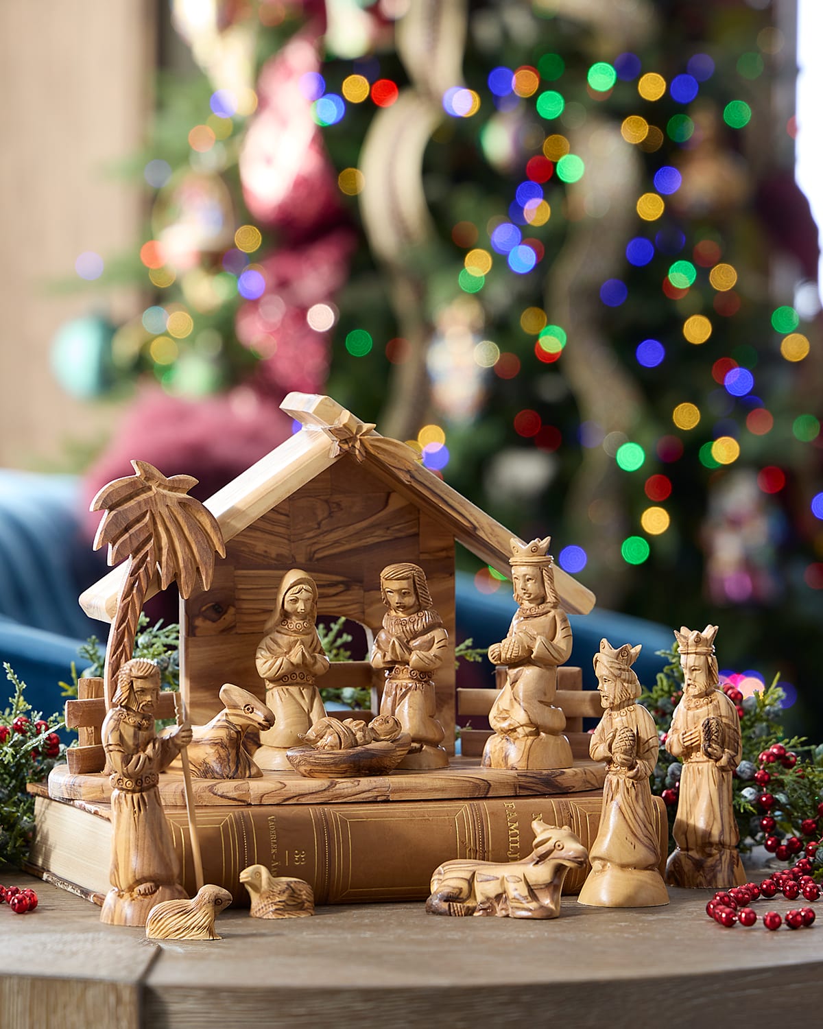 Bethlehem Star 12-piece Wood Nativity Set