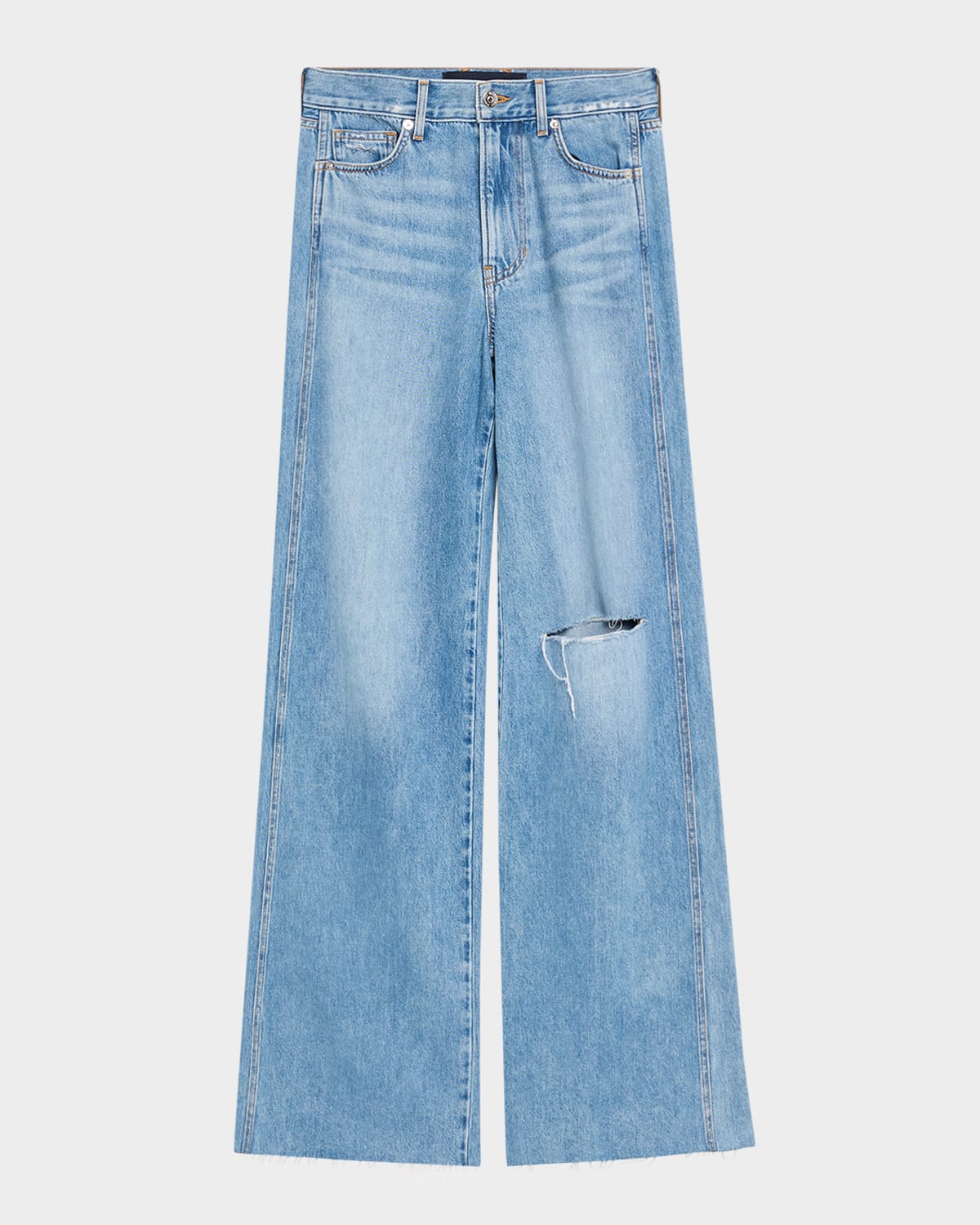 Veronica Beard Kasey Mid-rise Wide-leg Jeans