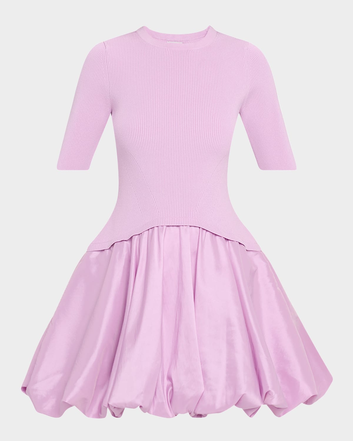 Kenny Mixed Media Bubble Mini Dress