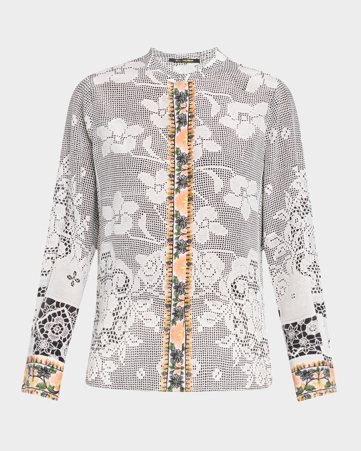 Kobi Halperin Eloise Lace-print Silk Blouse