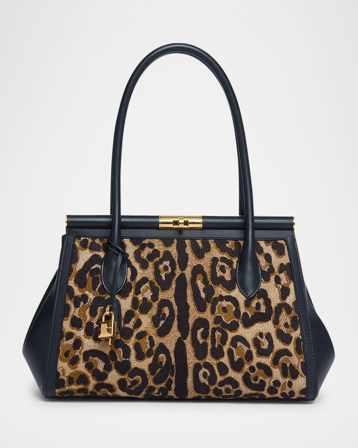 Marlene Leopard Leather Tote Bag