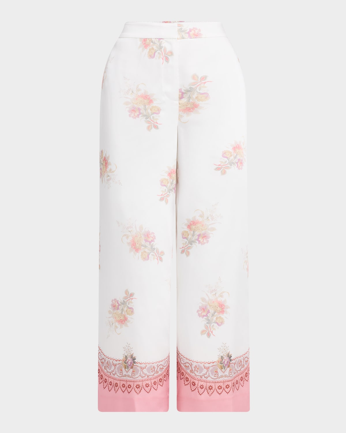 Zoe Cropped Floral-Print Pants