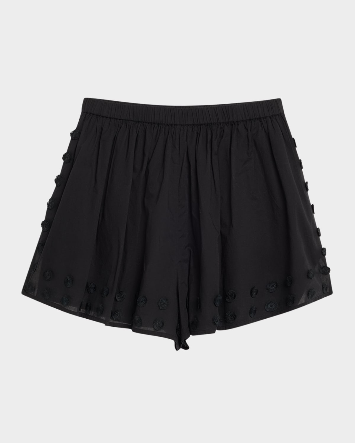 Ulla Johnson Nima Cotton Coverup Shorts In Black