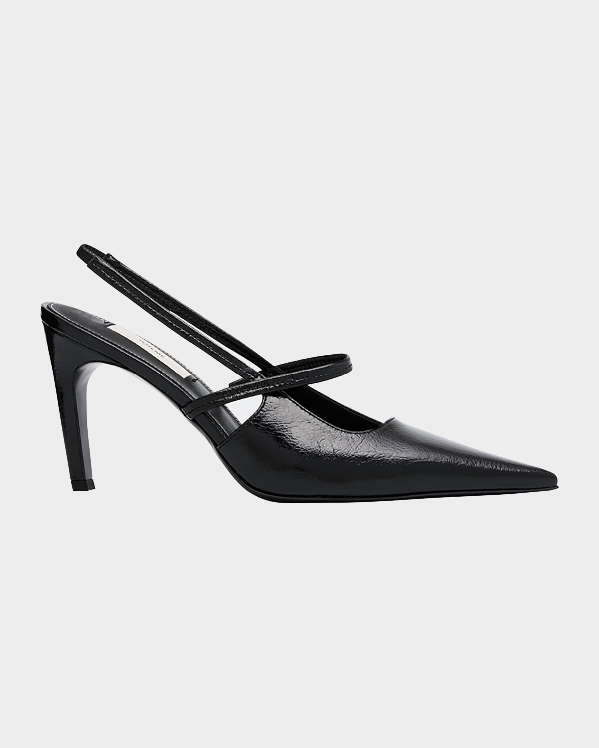 Totême Leather Mary Jane Slingback Stiletto Pumps In Black