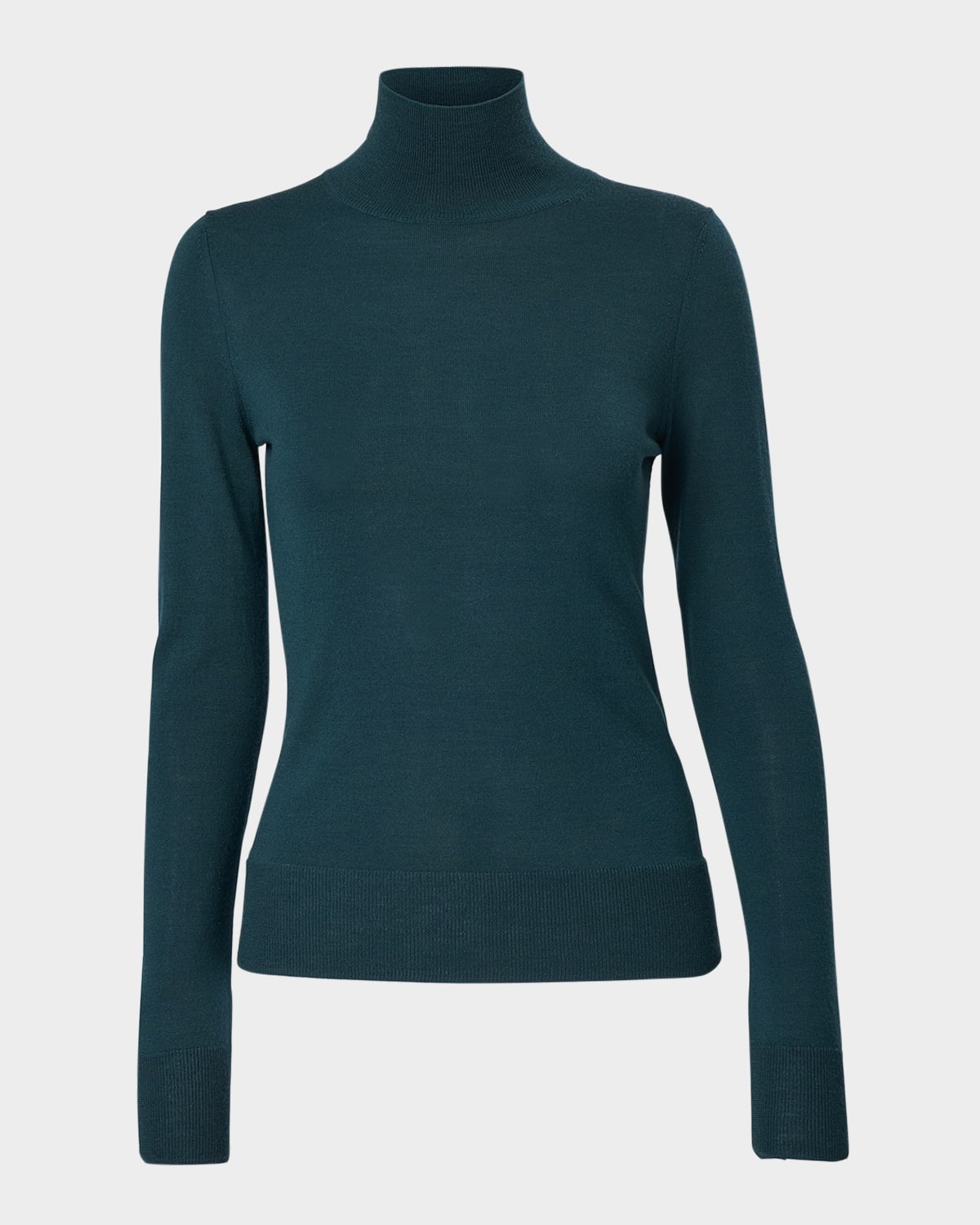 Carolina Herrera Rollkragenpullover Aus Wolle Und Seide In Green