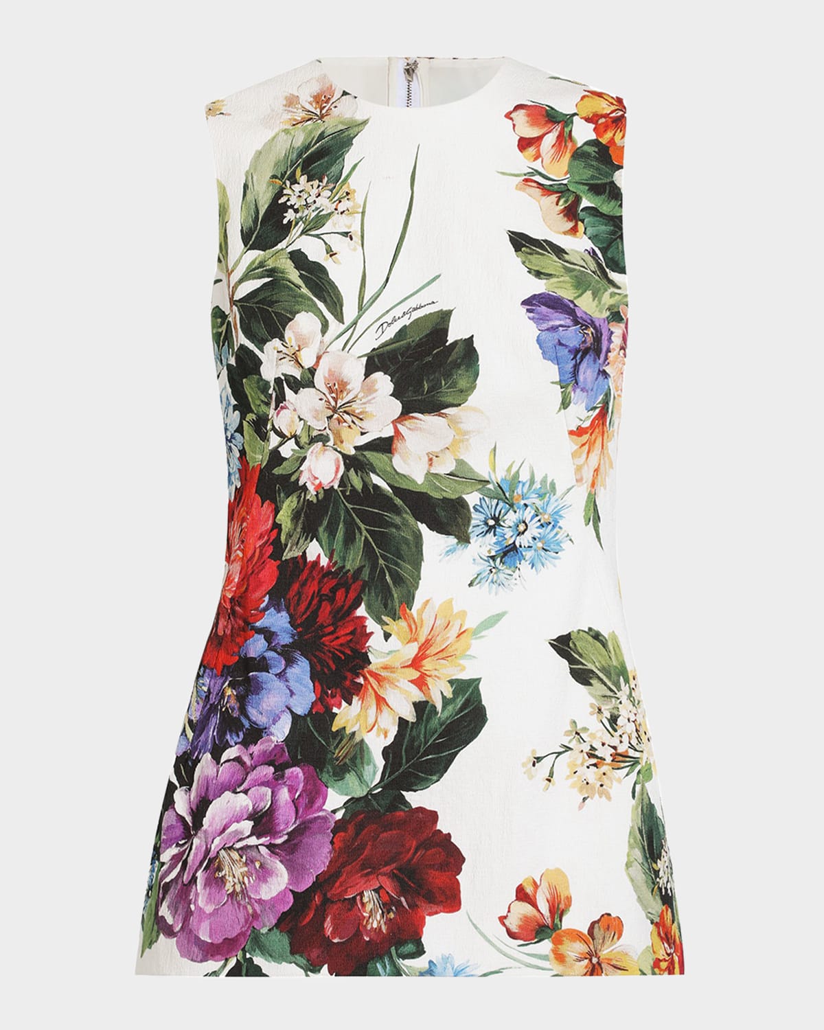 Dolce & Gabbana Bouquet Floral Creton Sleeveless Top