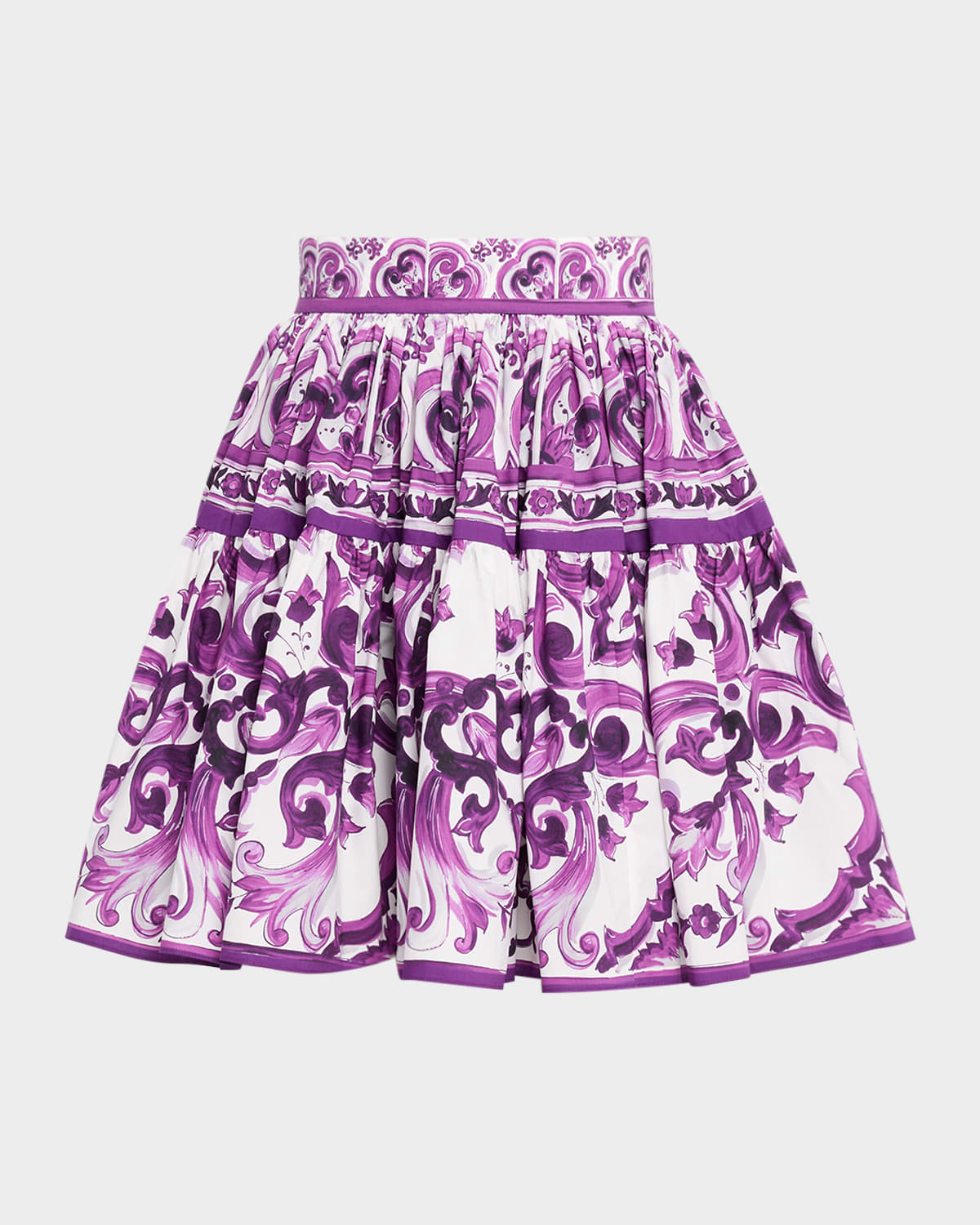 Dolce & Gabbana Tiered Poplin Mini Skirt