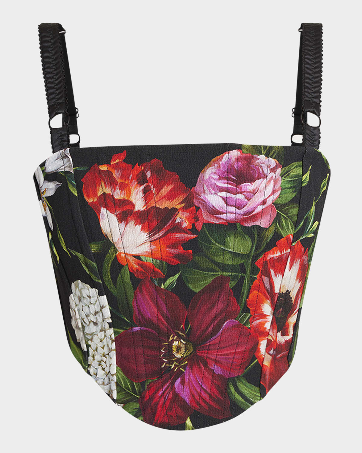 Dolce & Gabbana Floral-printed Rayon Corset Top