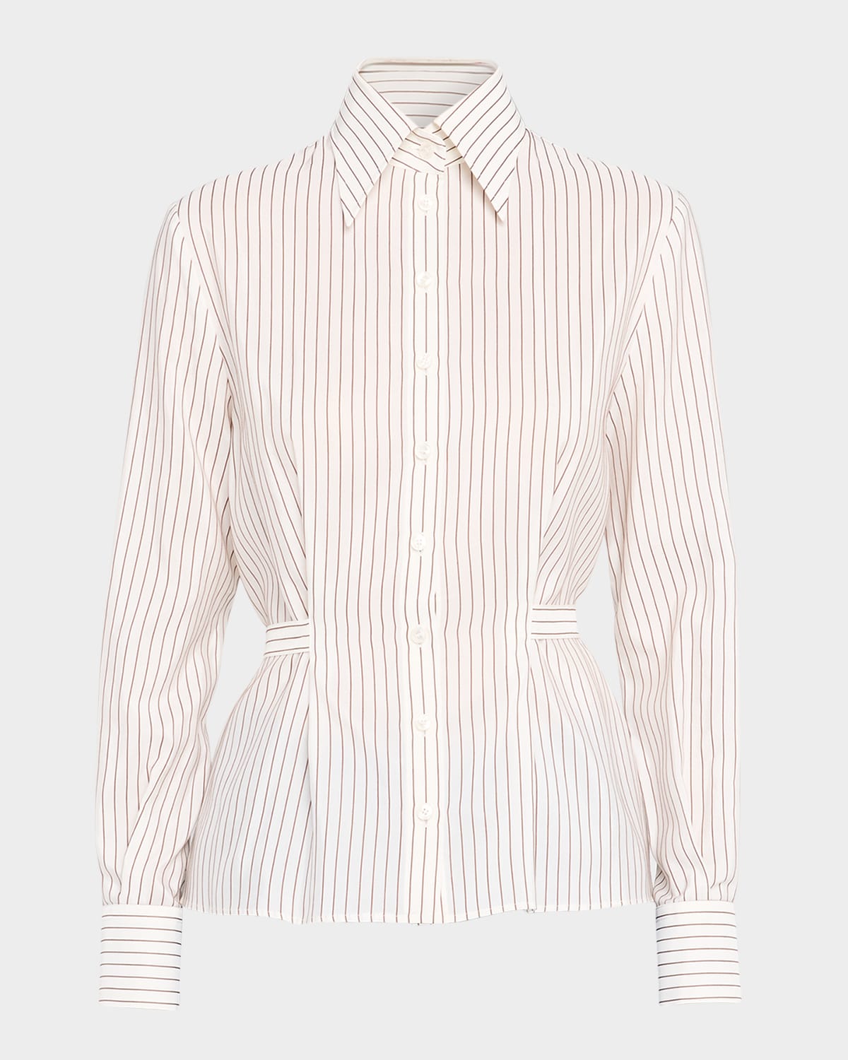 Dolce & Gabbana Pinstripe Tie-waist Shirt In Multi