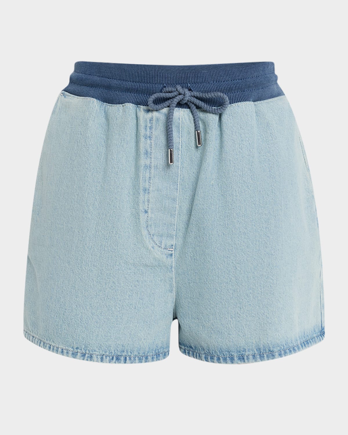 Moschino Jeans Light Denim Shorts In Blue